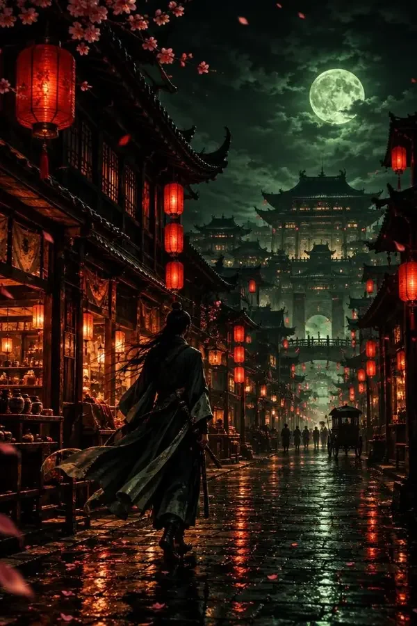 糯米短剧《锦衣夜行：暗卫的月亮》竖屏短剧封面，题材悬疑